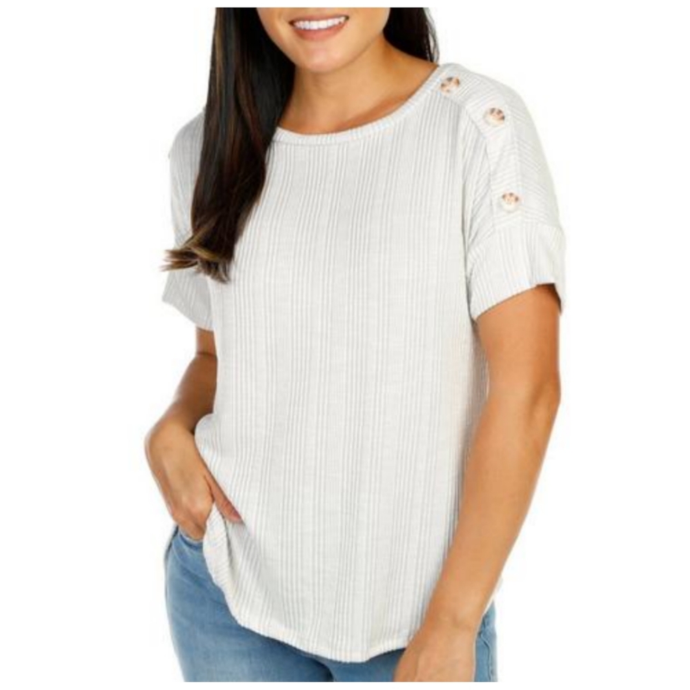 French Laundry‎ Dolman Top with Buttons on Shoulder